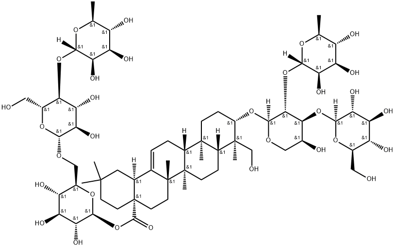 刺楸皂苷C分子式结构图