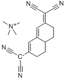 METHANAMINIUM, N,N,N-TRIMETHYL-, SALT WITH [7-(DICYANOMETHYLENE)-3,4,4A,5,6,7-HEXAHYDRO-2-NAPHTHALENYL]PROPANEDINITRILE (1:1)分子式结构图