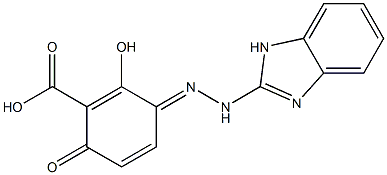 2,6-dihydroxy-3-(benzoimidazolyl-2'-azo)benzoic acid分子式结构图