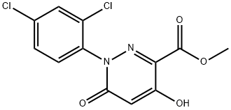 METHYL 1-(2,4-DICHLOROPHENYL)-4-HYDROXY-6-OXO-1,6-DIHYDRO-3-PYRIDAZINECARBOXYLATE分子式结构图