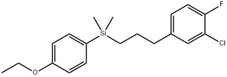 1-((3-(3-chloro-4-fluorophenyl)propyl)dimethylsilanyl)-4-ethoxybenzene分子式结构图