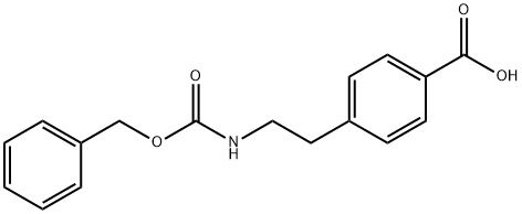 4-(2-CBZ-氨基乙基)苯甲酸分子式结构图