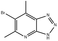 6-Bromo-5,7-dimethyl-v-triazolo[4,5-b]pyridine分子式结构图