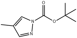 4-甲基吡唑-1-羧酸叔丁酯分子式结构图