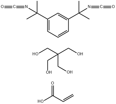 1,3-Propanediol, 2,2-bis(hydroxymethyl)-, polymer with 1,3-bis(1-isocyanato-1-methylethyl)benzene, 2-propenoate分子式结构图