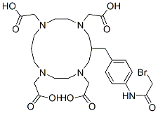 6-(4-bromoacetamidobenzyl)-1,4,8,11-tetraazacyclotetradecane-N,N',N'',N'''-tetraacetic acid分子式结构图