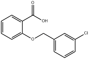 2-(3-氯苄基)氧基苯甲酸分子式结构图