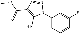 methyl 5-amino-1-(3-fluorophenyl)-1H-pyrazole-4-carboxylate分子式结构图