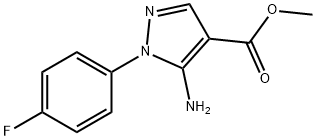 5-氨基-1-(4-氟苯基)-1H-吡唑-4-甲酸甲酯分子式结构图