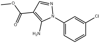 methyl 5-amino-1-(3-chlorophenyl)-1H-pyrazole-4-carboxylate分子式结构图