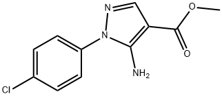 METHYL 5-AMINO-1-(4-CHLOROPHENYL)-1H-PYRAZOLE-4-CARBOXYLATE分子式结构图