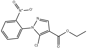 5-氯-1-(2-硝基苯基)-1H-吡唑-4-羧酸乙酯分子式结构图