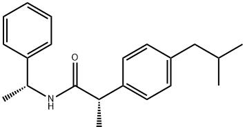 (R,S)-N-(1-Phenylethyl) Ibuprofen AMide分子式结构图