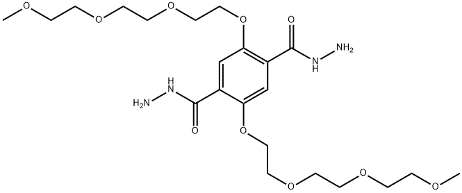 1,4-Benzenedicarboxylic acid, 2,5-bis[2-[2-(2-methoxyethoxy)ethoxy]ethoxy]-, 1,4-dihydrazide分子式结构图