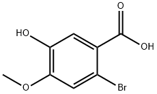 2-溴-4-甲氧基-5-羟基苯甲酸分子式结构图