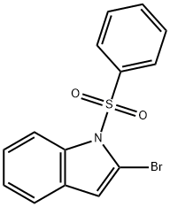 2-BROMO-1-(PHENYLSULPHONYL)-1H-INDOLE分子式结构图