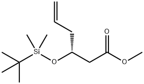 methyl (3R)-3-{[(tert-butyl)(dimethyl)silyl]oxy}hex-5-enoate分子式结构图