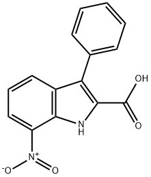 7-硝基-3-苯基-1H-2-吲哚甲酸分子式结构图