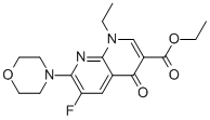 1-ETHYL-6-FLUORO-7-MORPHOLIN-4-YL-4-OXO-1,4-DIHYDRO-[1,8]NAPHTHYRIDINE-3-CARBOXYLIC ACID ETHYL ESTER分子式结构图