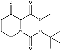 1-叔丁基 2-甲基 3-氧代哌啶-1,2-二羧酸酯分子式结构图