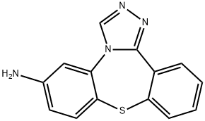 Dibenzo(b,f)-1,2,4-triazolo(4,3-d)(1,4)thiazepin-6-amine分子式结构图