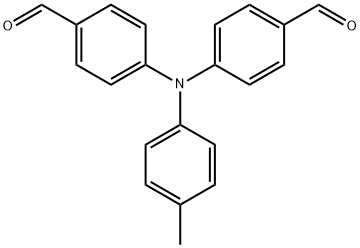 4-(N-(4-甲酰苯基)-4-甲基苯胺基)苯甲醛分子式结构图