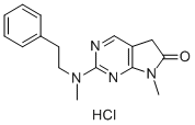 6H-Pyrrolo(2,3-d)pyrimidin-6-one, 5,7-dihydro-7-methyl-2-(methyl(2-phe nylethyl)amino)-, monohydrochloride分子式结构图