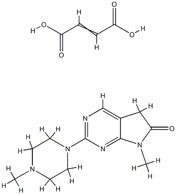 but-2-enedioic acid, 9-methyl-3-(4-methylpiperazin-1-yl)-2,4,9-triazab icyclo[4.3.0]nona-1,3,5-trien-8-one分子式结构图