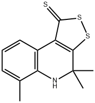 4,4,6-三甲基-4,5-二氢-2,3-二硫-5-氮杂-环戊烷并[A]萘-1-硫酮分子式结构图