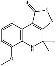 6-甲氧基-4,4-二甲基-5H-[1,2]二硫杂环戊二烯并[5,4-C]喹啉-1-硫酮分子式结构图