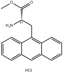 (S)-ALPHA-AMINO-9-ANTHRACENEPROPANOIC ACID METHYL ESTER HYDROCHLORIDE分子式结构图