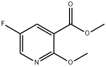 甲基 5-氟-2-甲氧基烟酸酯分子式结构图