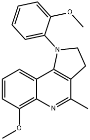 2-(6-METHOXY-4-METHYL-2,3-DIHYDRO-1H-PYRROLO[3,2-C]QUINOLIN-1-YL)PHENYL METHYL ETHER分子式结构图