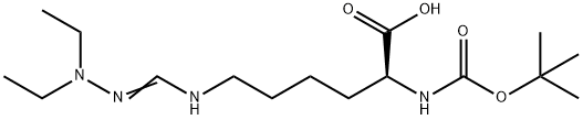 N-叔丁氧羰基-N'-[(二乙基氨基)亚氨基甲基]-L-赖氨酸分子式结构图