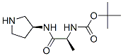 TERT-BUTYL {(S)-1-METHYL-2-OXO-2-[(S)-PYRROLIDIN-3-YLAMINO]ETHYL}CARBAMATE分子式结构图