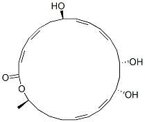 (3Z,5E,8R,9E,11Z,14S,16S,17E,19E,24R)-8,14,16-trihydroxy-24-methyl-1-oxacyclotetracosa-3,5,9,11,17,19-hexaen-2-one分子式结构图