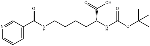 N2-(叔丁氧羰基)-N6-烟酰-D-赖氨酸分子式结构图