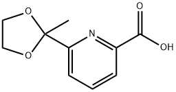 6-(2-甲基-1,3-二氧戊环-2-基)吡啶甲酸分子式结构图