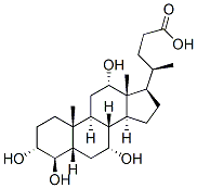 (3a,4b,5b,7a,12a)-3,4,7,12-tetrahydroxy-Cholan-24-oic acid分子式结构图