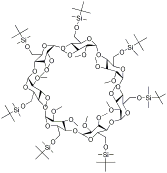 2,3-二甲基-6-叔丁基二甲基-Β-环糊精分子式结构图