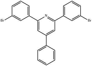 2,6-双(3-溴苯基)-4-苯基吡啶分子式结构图