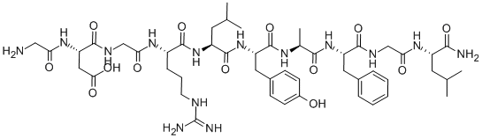 GLY-ASP-GLY-ARG-LEU-TYR-ALA-PHE-GLY-LEU-NH2分子式结构图