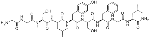 GLY-GLY-SER-LEU-TYR-SER-PHE-GLY-LEU-NH2分子式结构图