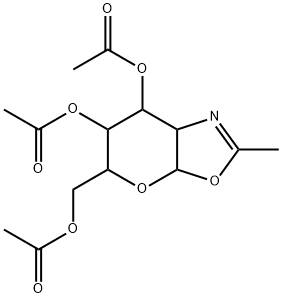 5-(acetoxyMethyl)-2-Methyl-5,6,7,7a-tetrahydro-3aH-pyrano[3,2-d]oxazole-6,7-diyl diacetate分子式结构图