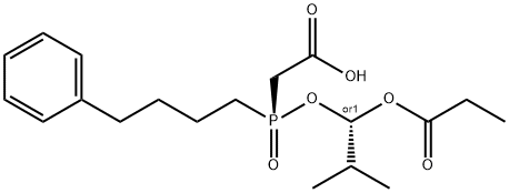 {[2-METHYL-1-(PROPIONYLOXY)PROPOXY](4-PHENYLBUTYL)PHOSPHORYL}ACETIC ACID分子式结构图