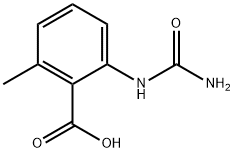 Benzoic acid, 2-[(aminocarbonyl)amino]-6-methyl- (9CI)分子式结构图