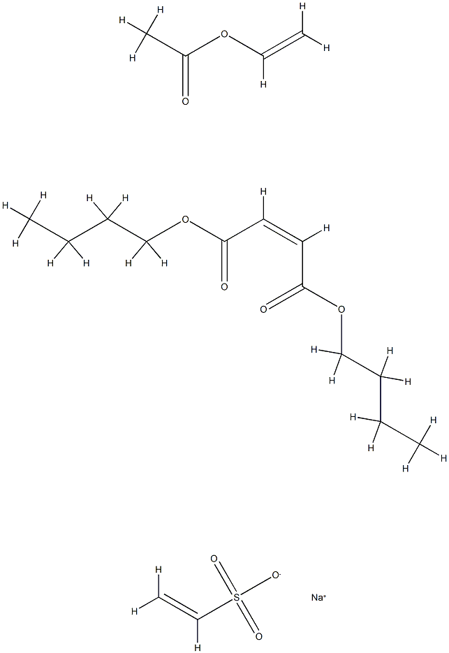 2-Butenedioic acid (Z)-, dibutyl ester, polymer with ethenyl acetate and sodium ethenesulfonate分子式结构图