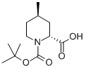 (+/-)-CIS-N-BOC-4-甲基-哌啶-2-甲酸分子式结构图