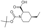 RAC-(2R,4S)-1-[(TERT-BUTOXY)CARBONYL]-4-ETHYLPIPERIDIN-2-CARBOXYLIC ACID,CIS-式分子式结构图