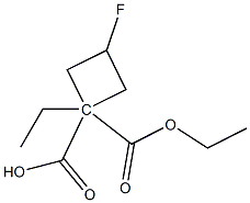 1,1-diethyl 3-fluorocyclobutane-1,1-dicarboxylate分子式结构图